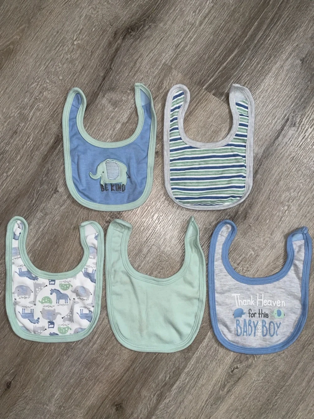 Bibs bundle of 5 for baby boys